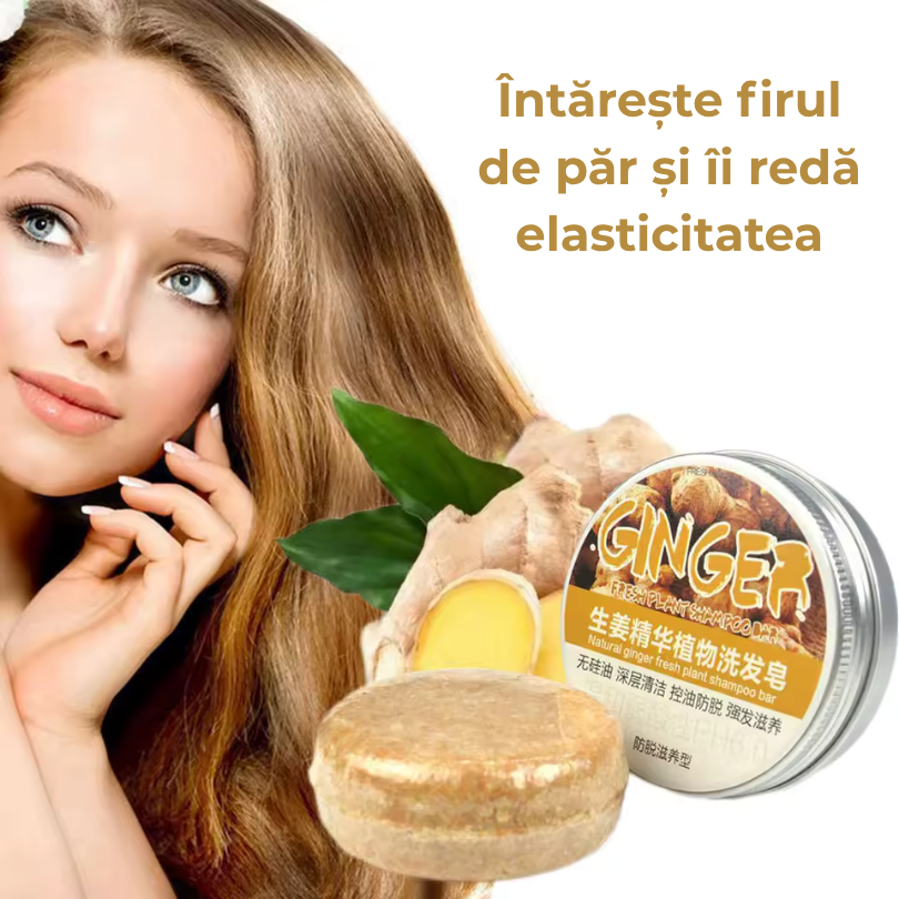 Șampon Solid cu Ghimbir Organic